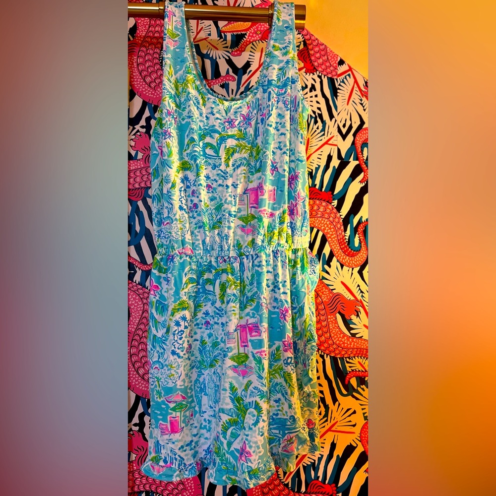 Lilly Pulitzer Blue and Pink Mini Dress